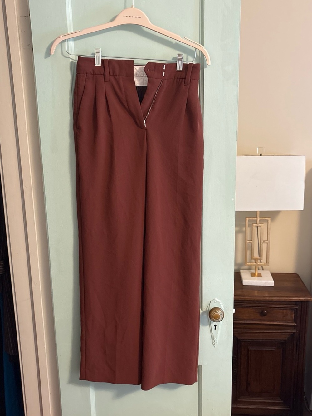 Aritzia Wilfred Effortless Pants in Deep Red